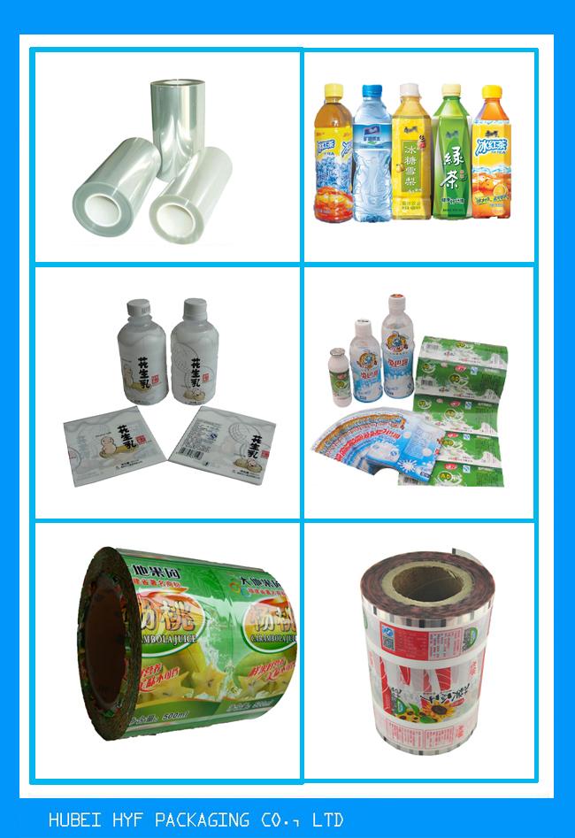 High Shrinkage Drink Bottle Labels PVC Heat Shrink Sleeve , Thickness