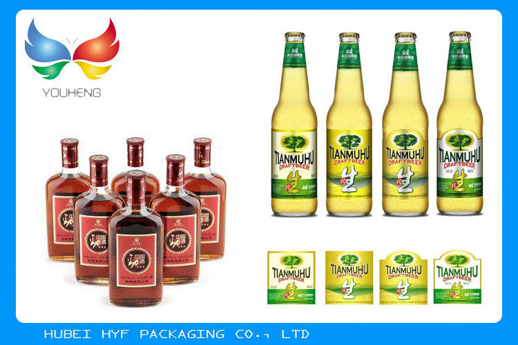 Vacuum Metallic Foil Paper Single Sided Coating , Easy To Wash Away From Bottles For Glass Bottle labels
