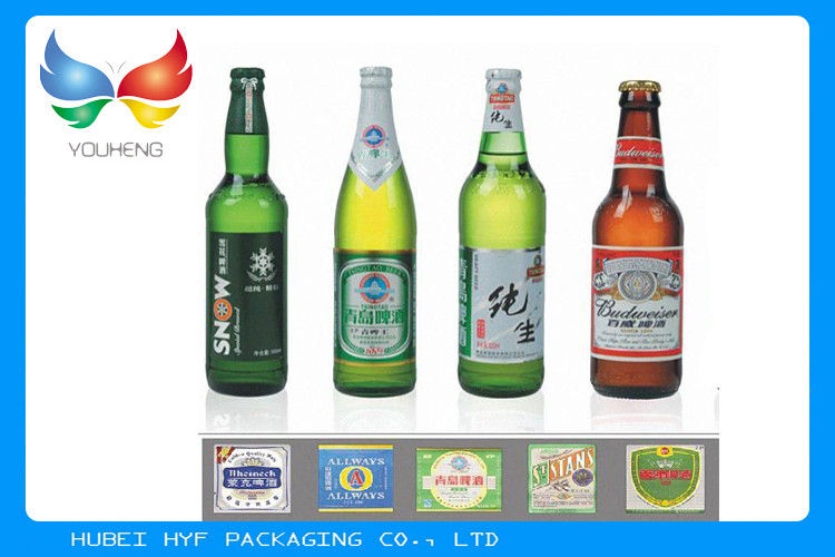 Washable Silver Metallic Paper With Laser Holographic  Wood Pulp Material Beer Bottle Label in 70gsm