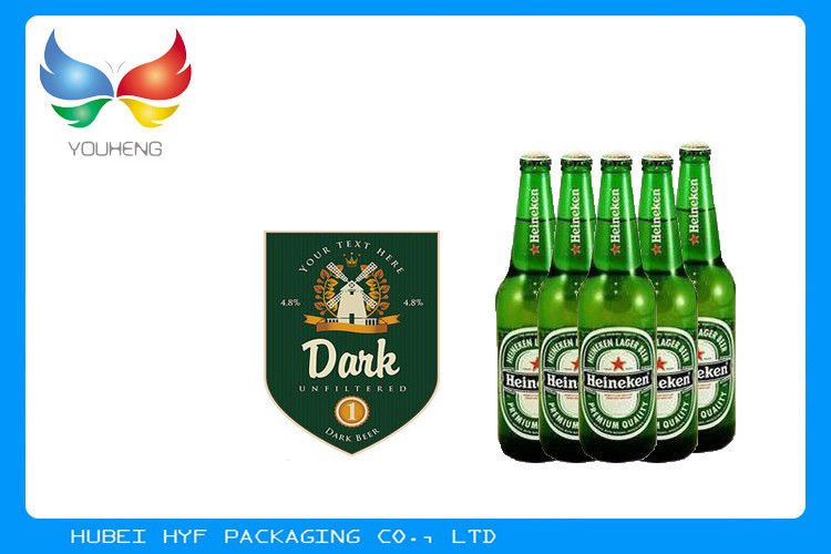 Washable Silver Metallic Paper With Laser Holographic  Wood Pulp Material Beer Bottle Label in 70gsm