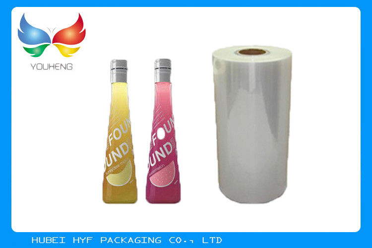 40mic Transparent 53% Blown Shrink PVC Labels Film For Beverage Sleeve Labels