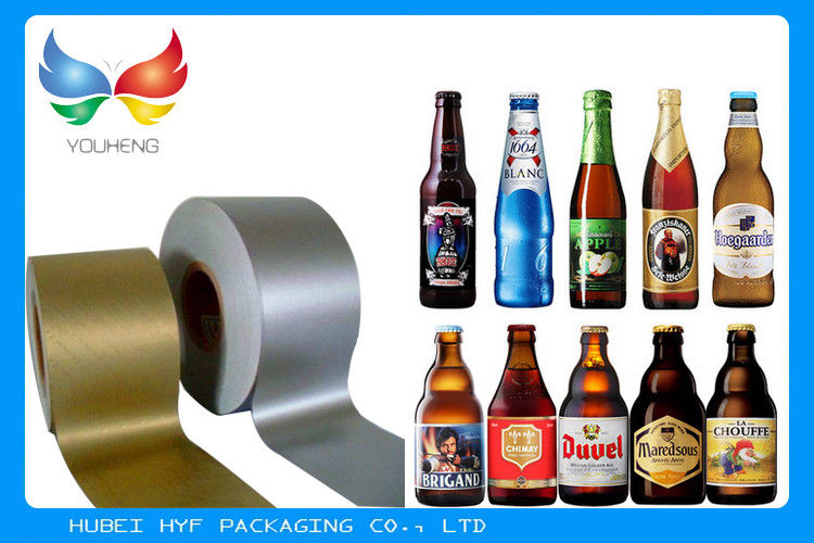 Silver Golden Printing Vacuum Metallized Paper For Beer And Bottle Label Wine Label in thickness 68g 69g 70g 72g