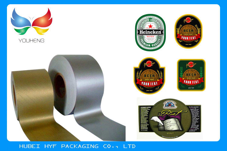 Anti Corrosion Vacuum Metallized Paper Wine Packaging Laminated Paper Wine Beer Bottle Labels