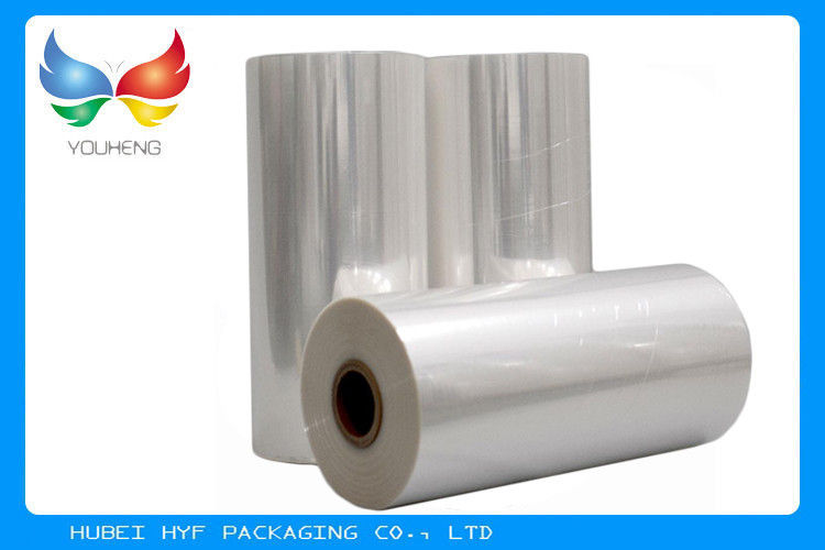 45mic Thermal Heat  PVC Shrink Film Rolls , Pvc Shrink Wrap Film For Plastic Bottle Label