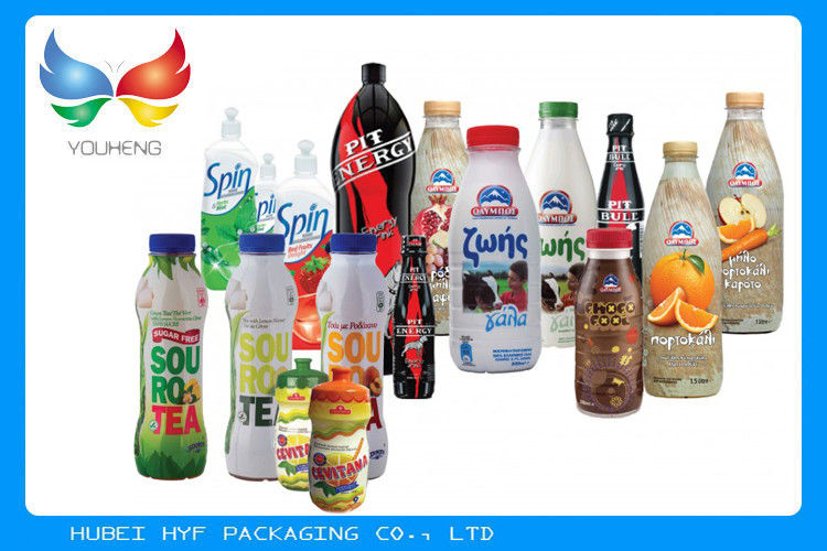 50% Shrinkage Shrink Pvc Film , Pvc Film Roll Pre - Distorted Print For Shrink Sleeve