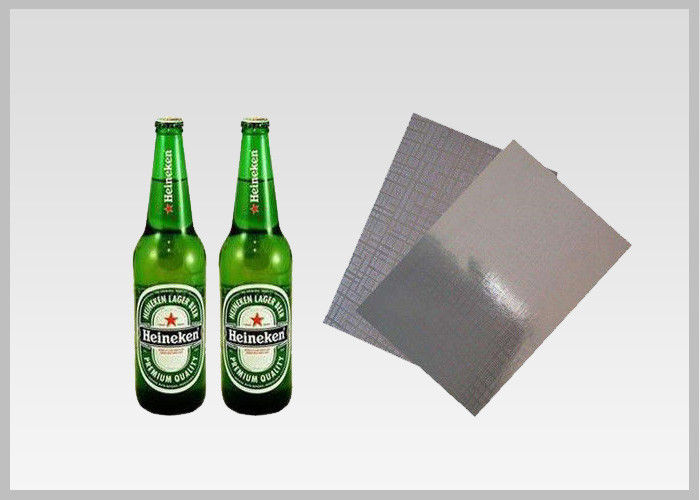 Washable Silver Metallic Paper With Laser Holographic  Wood Pulp Material Beer Bottle Label in 70gsm