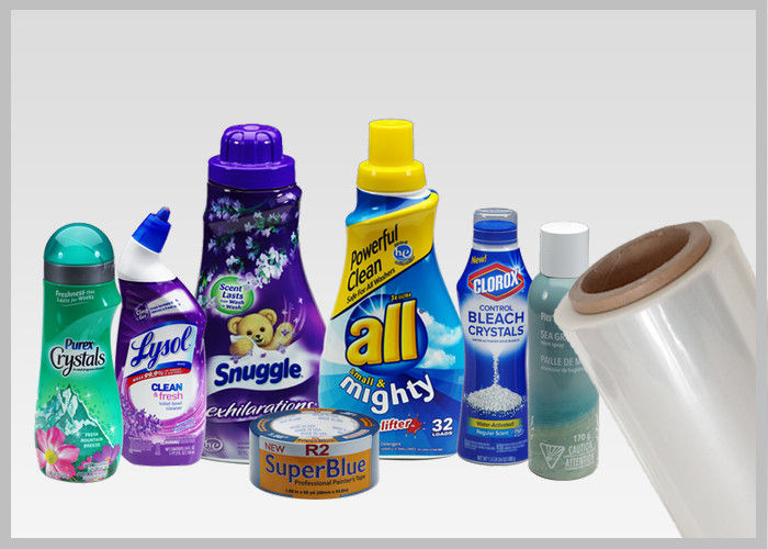High Shrinkage Petg Material Sleeve Label Shrink Film Roll For Shaped Bottles , 35 Mic - 50 Mic