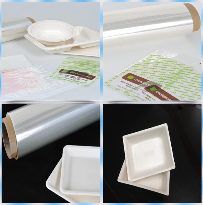 100 Compostable PLA Biodegradable Film Rolls For Food Package
