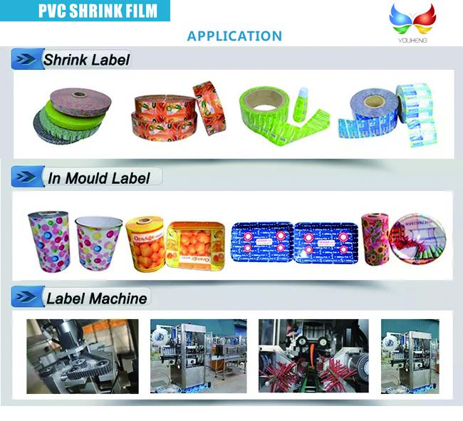 40mic Shrinkable Clear PVC Shrink Label Wrap Film For Wrapping And ...