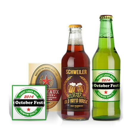 Beer Label Glass Bottle Label Wine Label Silver Vacuum Metallized Paper ...
